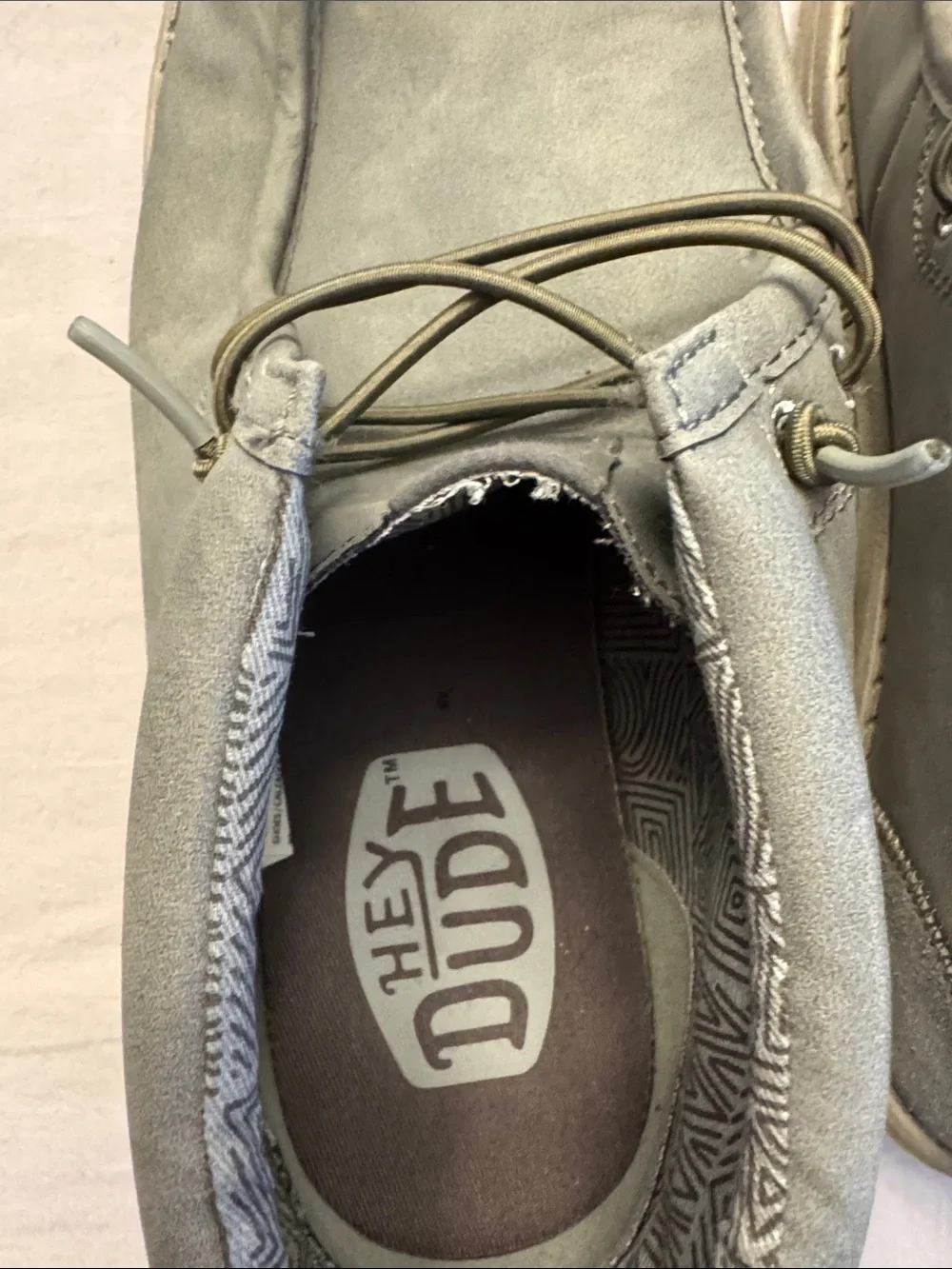 Hey Dude Men's Grey Slip-On Loafer